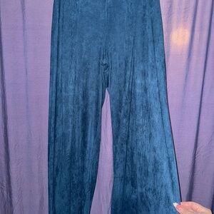 Blue Wide-Leg Pants